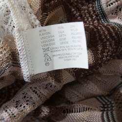 Pre Owned Missoni Multicolor Perforated Knit Sleeveless Dress S