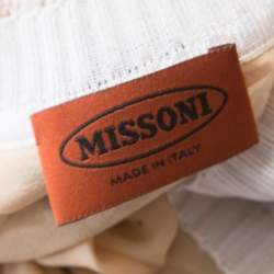 Pre Owned Missoni Multicolor Perforated Knit Sleeveless Dress S