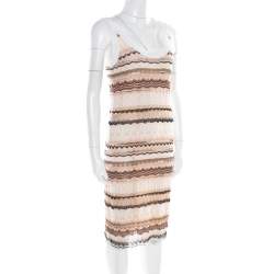 Pre Owned Missoni Multicolor Perforated Knit Sleeveless Dress S