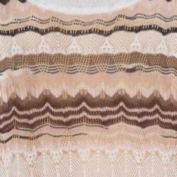 Pre Owned Missoni Multicolor Perforated Knit Sleeveless Dress S