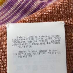 Pre Owned Missoni Multicolor Striped Lurex Knit Sleeveless Maxi Dress S