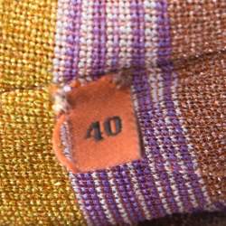 Pre Owned Missoni Multicolor Striped Lurex Knit Sleeveless Maxi Dress S