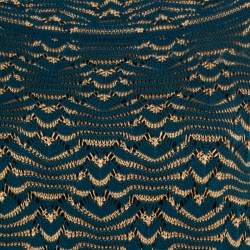 Pre Owned Missoni Multicolor Chunky Perforated Knit Boat Neck Sweater M