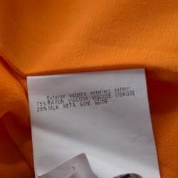 Pre Owned Missoni Saffron Orange Sheer Back Panel Sleeveless Top L