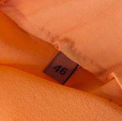 Pre Owned Missoni Saffron Orange Sheer Back Panel Sleeveless Top L