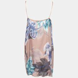 Pre Owned Missoni Multicolor Floral Printed Sheer Silk Slip Dress S