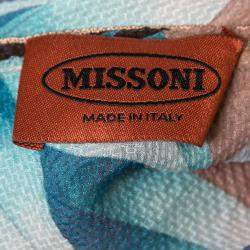 Pre Owned Missoni Multicolor Floral Printed Sheer Silk Slip Dress S