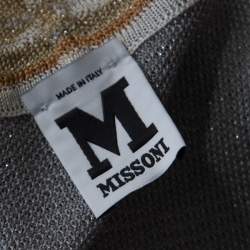 Pre Owned M Missoni Grey Knit Cardigan and Sleeveless Top Set M