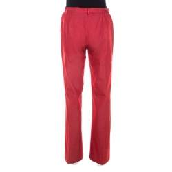 Pre Owned M Missoni Red Cotton Denim Wide Legged Jeans M 