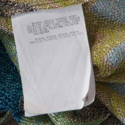 Pre Owned Missoni Multicolor Lurex Knit Open Front Cardigan S