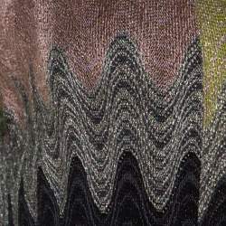 Pre Owned Missoni Multicolor Lurex Knit Open Front Cardigan S