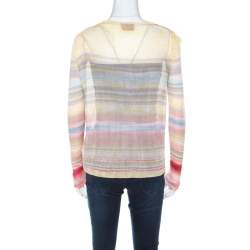 Missoni Multicolor Striped Knit Cardigan M 