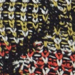 Pre Owned M Missoni Multicolor Knit Fringe Trim Cardigan S