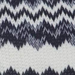 Pre Owned Missoni Bicolor Chevron Crochet Knit Maxi Skirt L