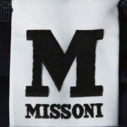 Pre Owned بنطلون ليجن أم ميزوني جيرسيه مرن أزرق كحلي M