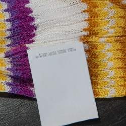 Pre Owned Missoni White Multicolor Striped Knit Sleeveless Top M