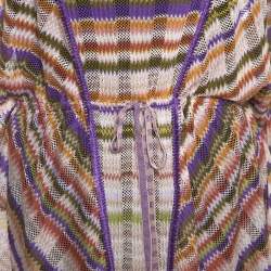 Pre Owned Missoni Mare Multicolor Chevron Patterned Knit Kaftan Tunic M