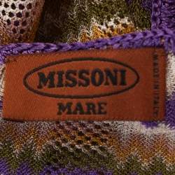 Pre Owned Missoni Mare Multicolor Chevron Patterned Knit Kaftan Tunic M