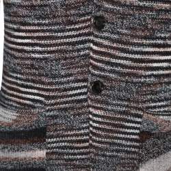Pre Owned Missoni Brown Knit Wool Cardigan XL