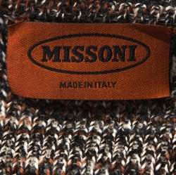 Pre Owned Missoni Brown Knit Wool Cardigan XL