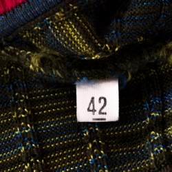 Pre Owned M Missoni Green Knit Contrast Trim Sleeveless Tank Top M