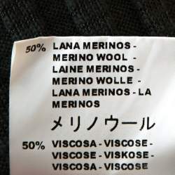 Pre Owned M Missoni Sage Green Chevron Knit Wool Mini Dress L