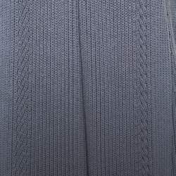 Pre Owned Missoni Grey Lurex Wool Knit Open Front Cardigan M