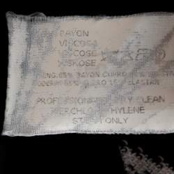 Pre Owned Missoni Black Chevron Knit Double Breasted Coat S