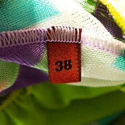 Pre Owned Missoni Mare Multicolor Chevron Knit Cover Up Mini Dress S 