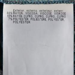 Pre Owned Missoni Blue Lurex Knit Cowl Neck Sleeveless Top S