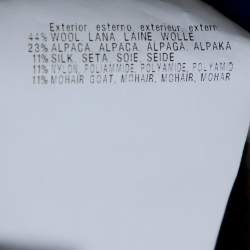 Pre Owned Missoni Black Paneled Wool Blend Fringed Turtle Neck Dress S