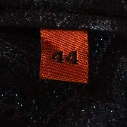 Pre Owned Missoni Multicolor Zig Zag Lurex Knit Button Front Cardigan M