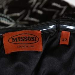 Pre Owned Missoni Black Ombre Zig Zag Knit Strapless Maxi Dress & Top Set M