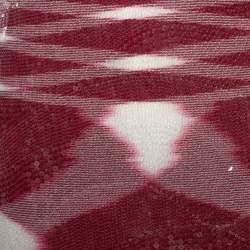 Pre Owned Missoni Red & White Sequin Embellished Knit Maxi Dress M