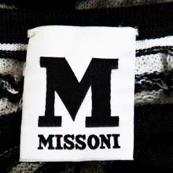 Pre Owned M Missoni Monochrome Knit Strapless Top M 