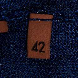 Pre Owned Missoni Blue Lurex Knit Tank Top M