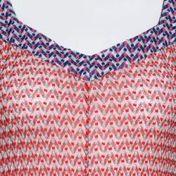 Pre Owned Missoni Mare Rust Orange Knit Beach Cover Up Jumpsuit S