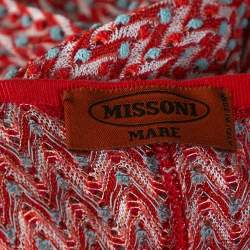 Pre Owned Missoni Mare Rust Orange Knit Beach Cover Up Jumpsuit S