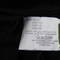 Pre Owned Missoni Two Tone Wavy Knit Double Breasted Coat M