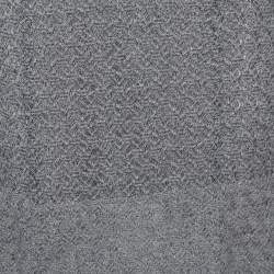 Pre Owned Missoni Silver Metallic Knit & Cashmere Sleeveless Maxi Dress S