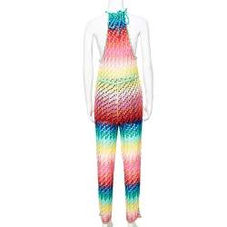 Pre Owned Missoni Mare Multicolor Knit Halter Cover-Up Jumpsuit S
