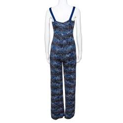 Pre Owned Missoni Mare Lurex Knit Frayed Edge Detail Cover-Up Jumpsuit M