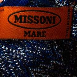 Pre Owned Missoni Mare Lurex Knit Frayed Edge Detail Cover-Up Jumpsuit M