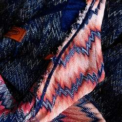 Pre Owned Missoni Mare Lurex Knit Frayed Edge Detail Cover-Up Jumpsuit M