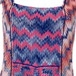 Pre Owned Missoni Mare Lurex Knit Frayed Edge Detail Cover-Up Jumpsuit M