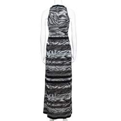 Pre Owned Missoni Monochrome Lurex Knit Sleeveless Maxi Dress S