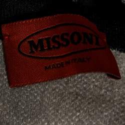 Pre Owned Missoni Monochrome Lurex Knit Sleeveless Maxi Dress S