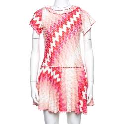Missoni Pink Chevron Pattern Knit Dress 10 Yrs 