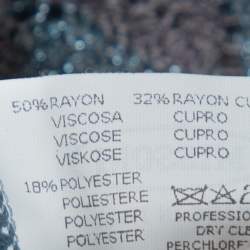 Pre Owned Missoni Grey Lurex Knit Crystal Embellished Top and Cardigan Set L