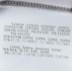 Pre Owned Missoni Metallic Silver Jacquard Knit Maxi Skirt S